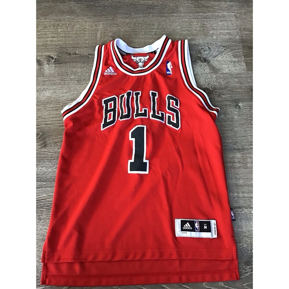 Adidas Chicago Bulls Derrick Rose #1 Youth M 10/12 Red NBA Home Jersey